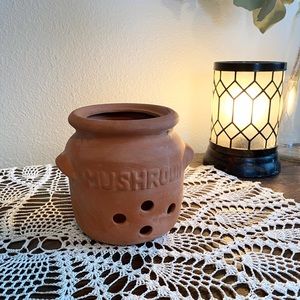 Vintage Terracotta Mushroom Canister